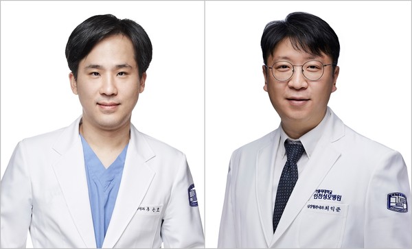 왼쪽부터 서울성모병원 심뇌혈관병원 추은호 교수, 인천성모병원 심장혈관내과 최익준 교수