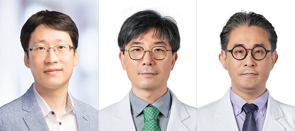 사진 왼쪽부터 서울대병원 김정민 교수, 중앙대병원 박광열·석주원 교수