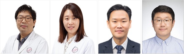 (왼쪽부터)강준구, 허지혜, 이경주, 한경도 교수