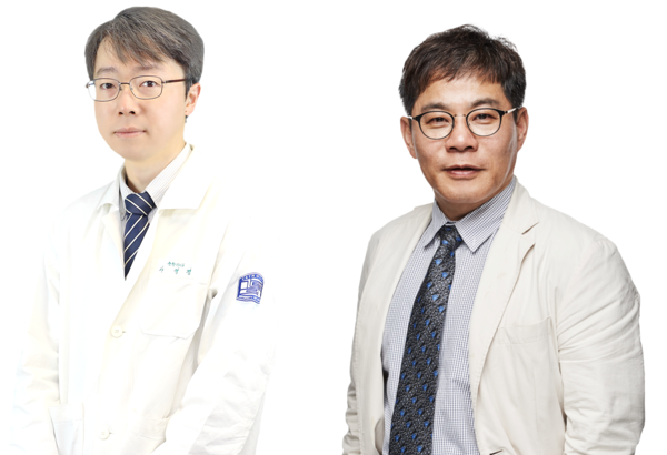 왼쪽부터 여의도성모병원 순환기내과 사영경 교수, 서울성모병원 순환기내과 장기육 교수