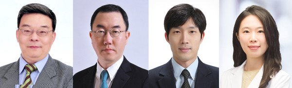 사진 왼쪽부터 산부인과 구승엽, 김훈, 김성우, 한지연 교수