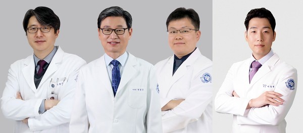 이동근 병원장, 박춘근 의료원장, 장재원 부병원장, 이동현 원장(사진 왼쪽부터)