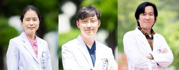 왼쪽부터 전남대병원 핵의학과 김자혜 교수, 조상건 교수, 화순전남대병원 후이 연구교수